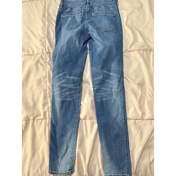 White House Black Market Skimmer Jeans Womens Size 00 Blue Wash Zip Pockets - Picture 9 of 9